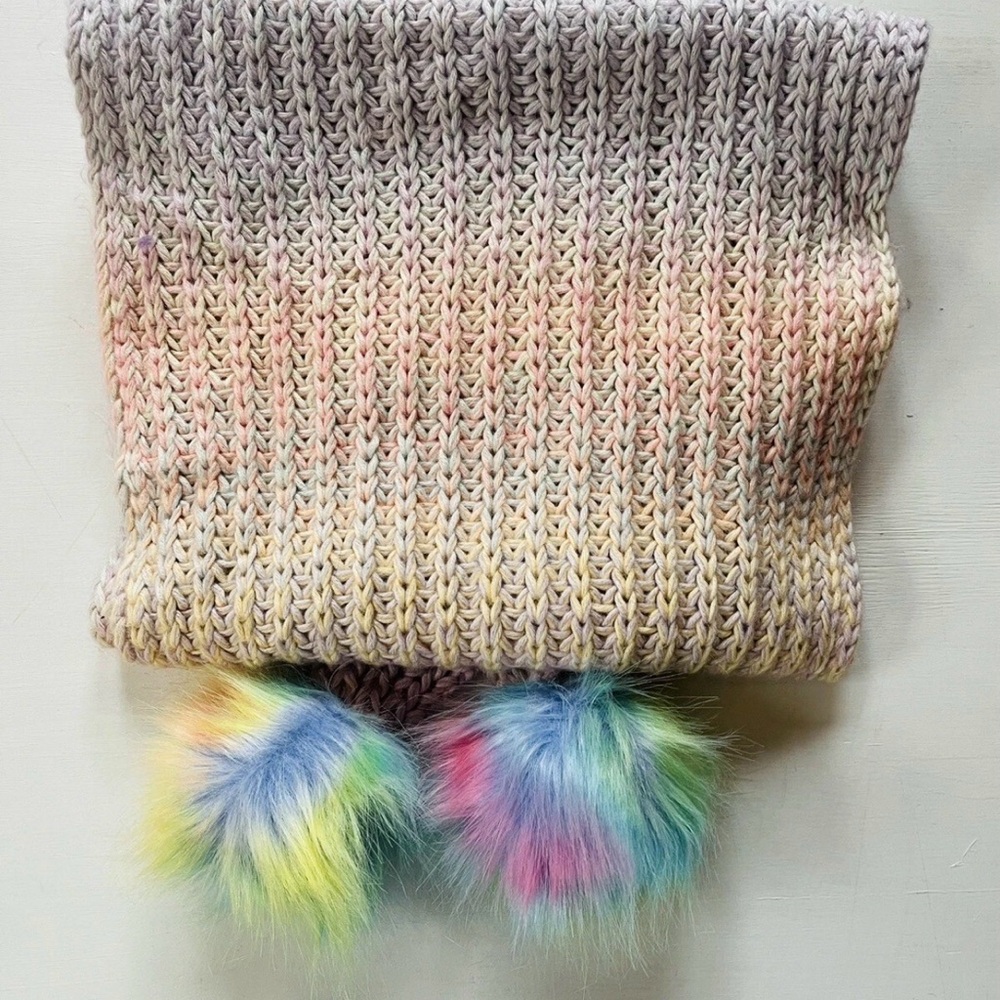 Kurt Geiger London Be Kind Multicolor Knit Scarf NWT - Picture 4 of 6